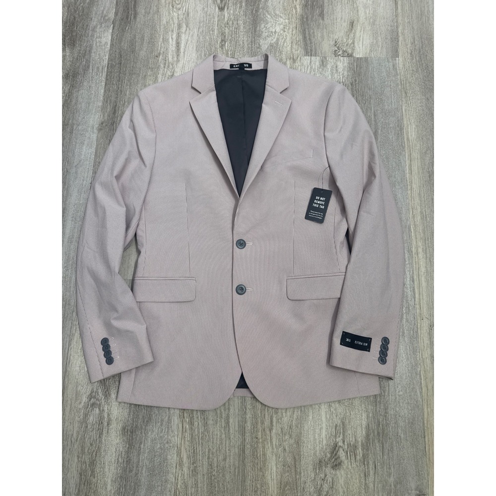Express Mens Extra Slim Fit Micro Stripe Blazer Light Pink White 36S NWT